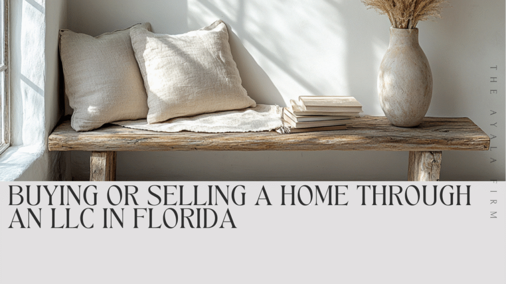 Buying or Selling a Home Through an LLC in Florida